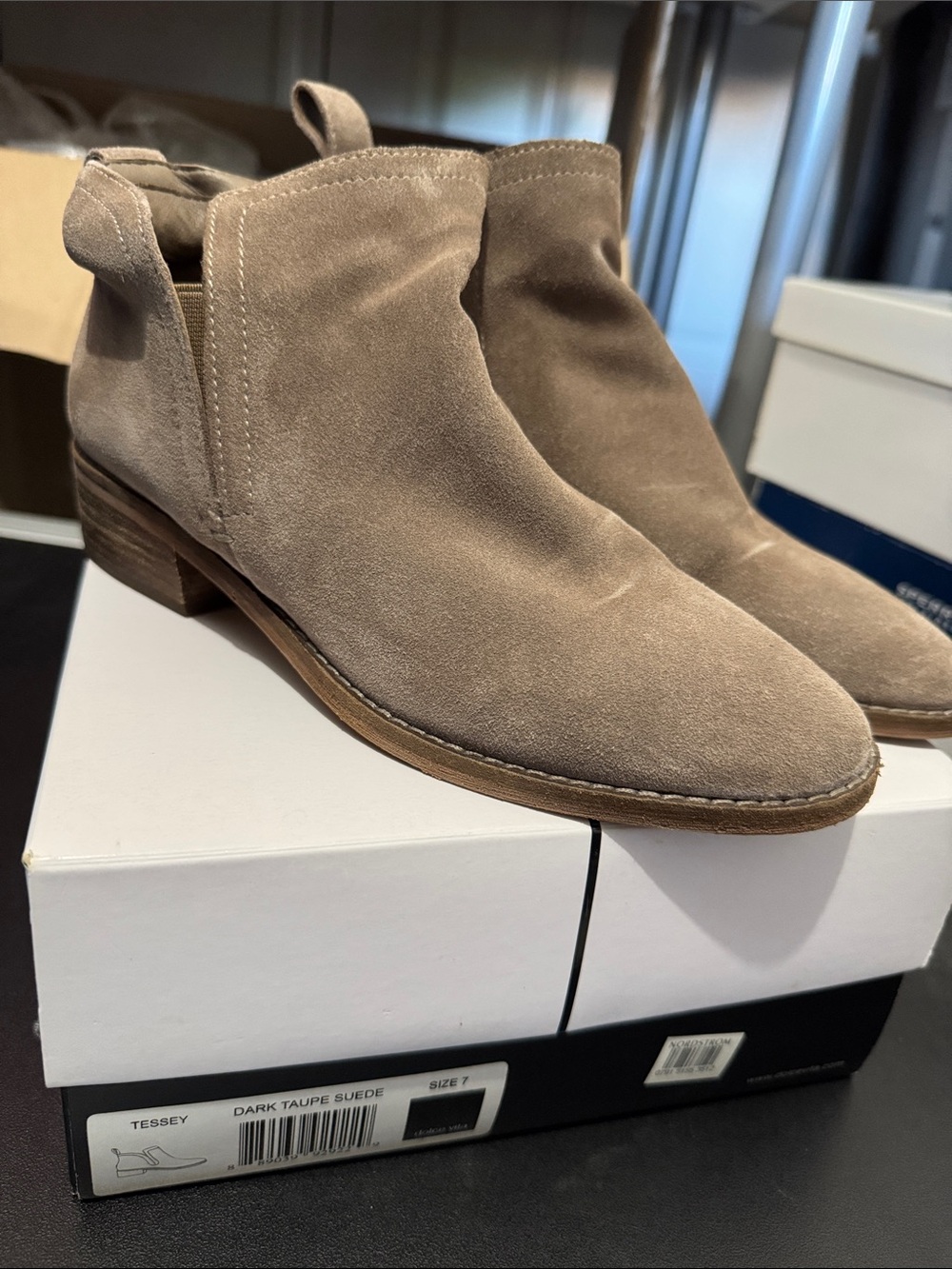 Dolce Vita- Dark Taupe Suede Ankle Boots